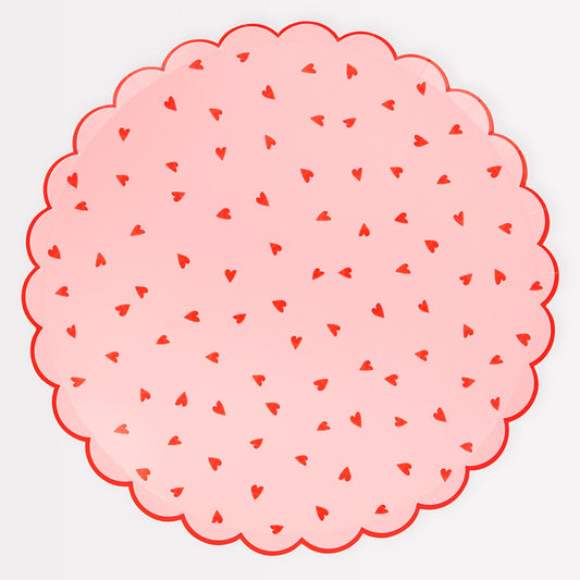 Heart Pattern Dinner Plate (x8)
