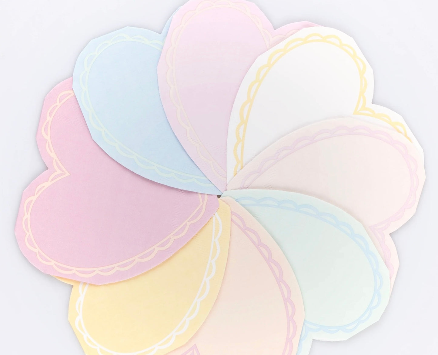Pastel Heart Large Napkins (x16)
